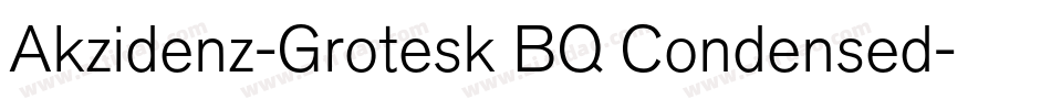 Akzidenz-Grotesk BQ Condensed字体转换